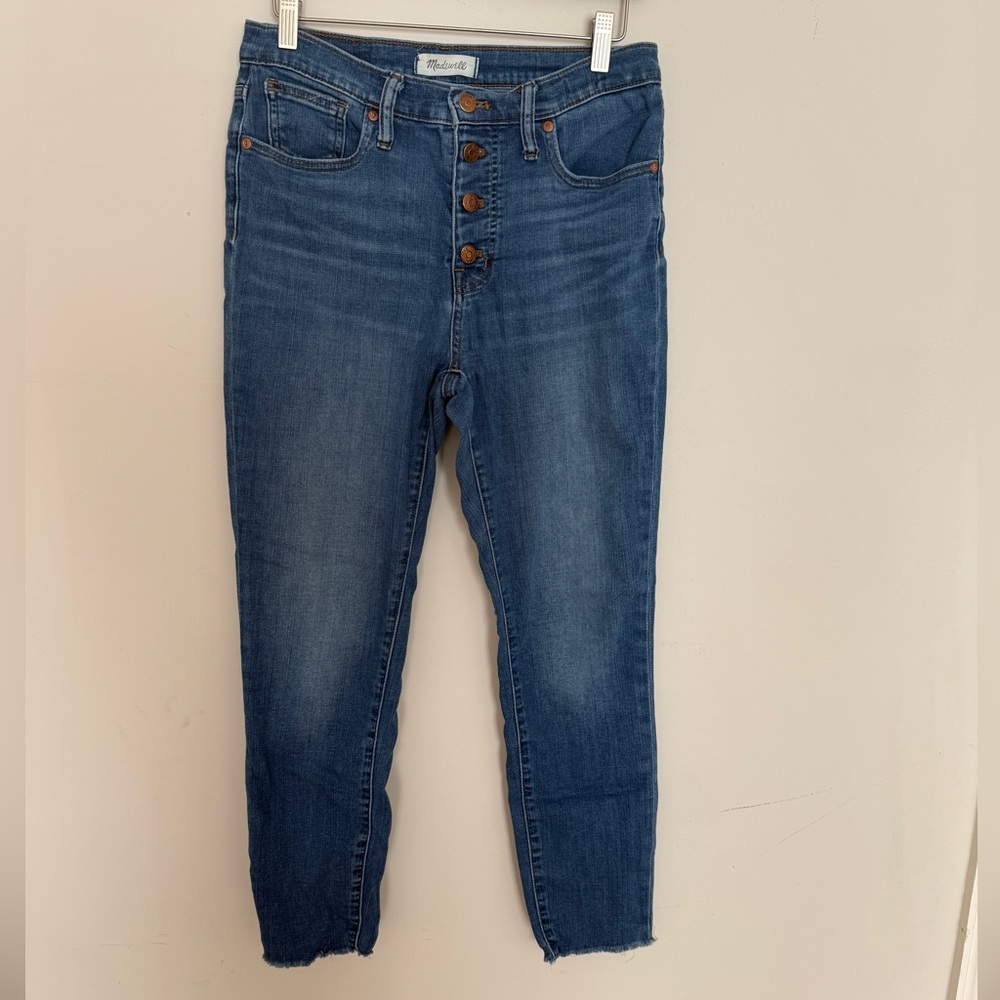 Madewell Mid Rise Skinny Ankle Medium Blue Jeans Size 29‎